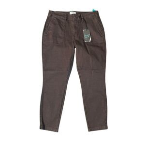 NEW Studio Blue Women's Brown Cropped Utility Jeans Stitch Fix NWT 12 Academia